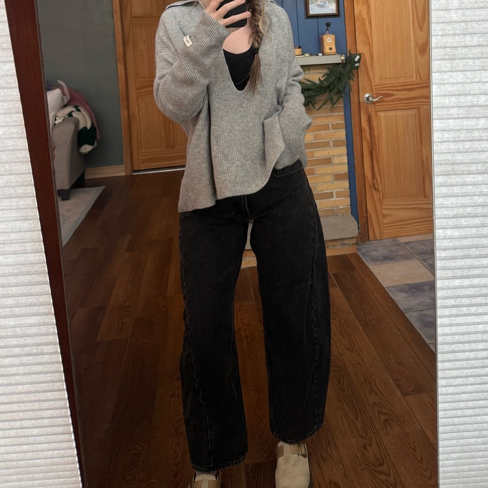 Abercrombie & Fitch Black Boyfriend Jeans